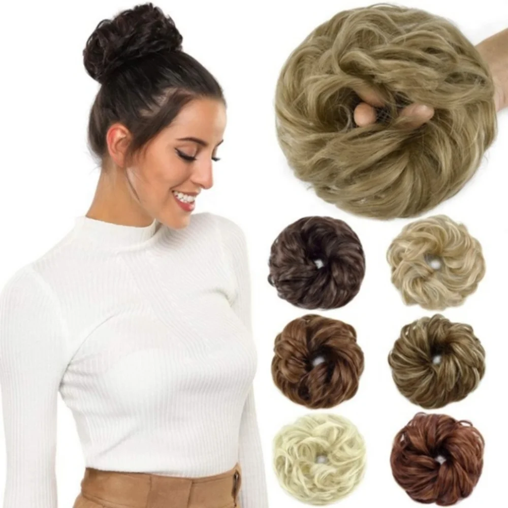 Blooming Hair Ash Blonde Messy Bun Extensi…